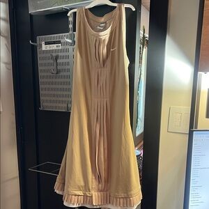 Nike Cream Pleated Women's Tennis Dress